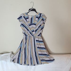Monteau striped mini dress